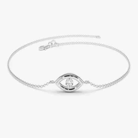 0.08CTW Moissanite Eye Diamond Bracelet