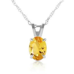 0.85 Carat 14K Solid White Gold Most Lasting Scitrine Necklace