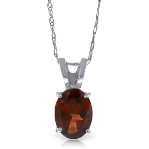 0.85 Carat 14K Solid White Gold Transitions Garnet Necklace