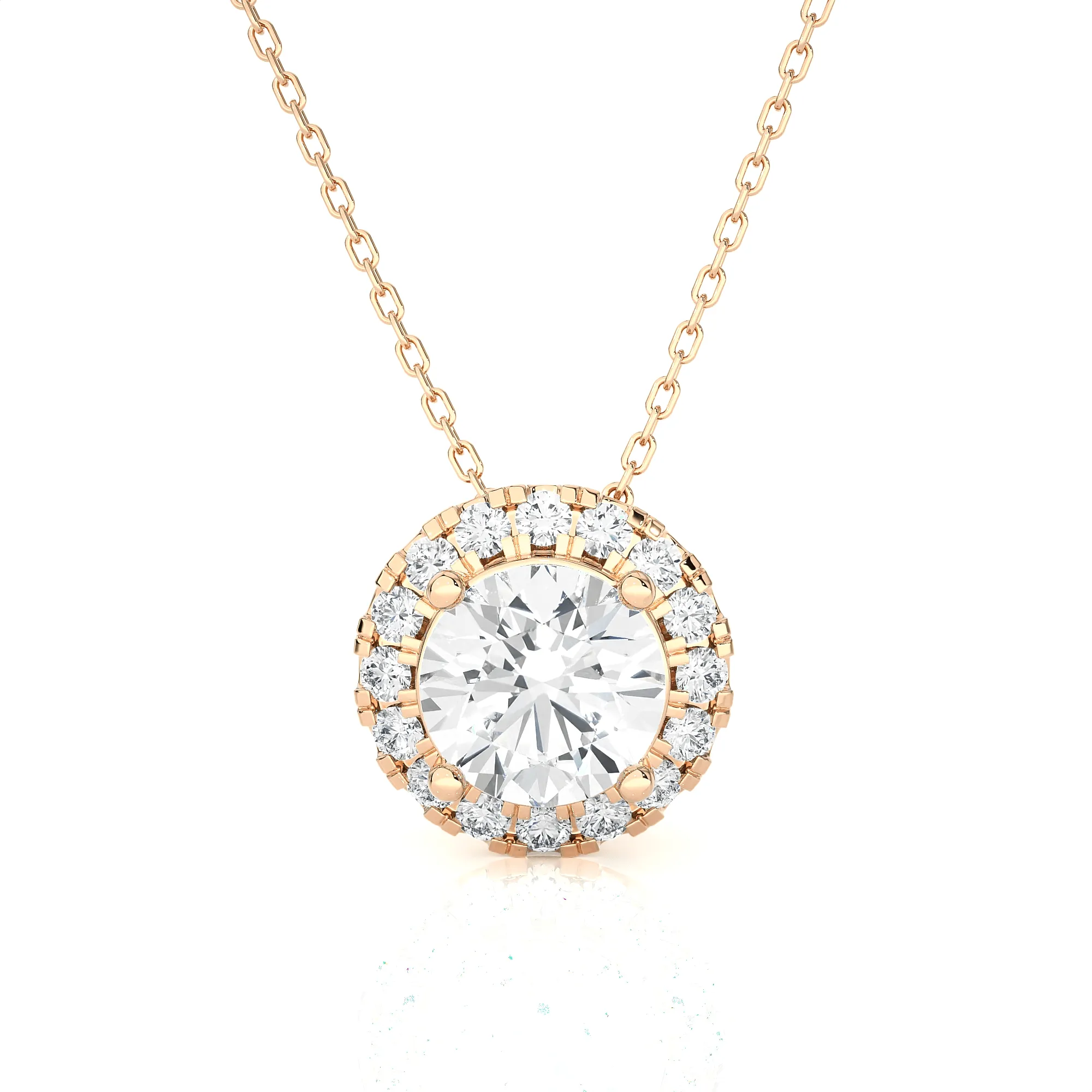 1 1/3  ctw Round Lab Grown Diamond Solitaire Pendant