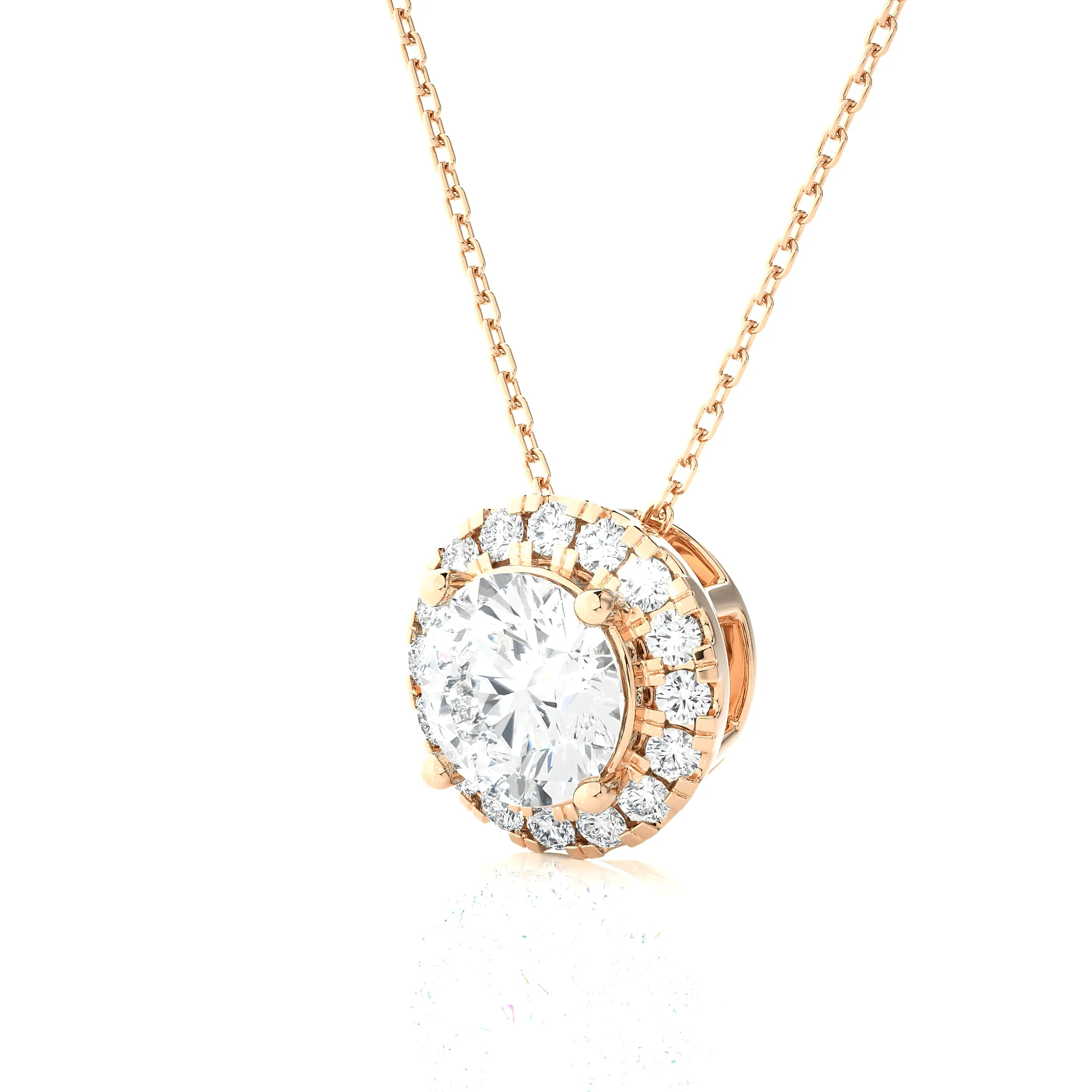 1 1/3  ctw Round Lab Grown Diamond Solitaire Pendant