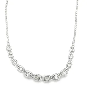 11.79ct 18k White Gold Diamond Necklace