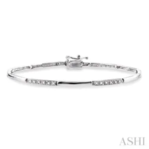 1/4 Ctw Single Cut Diamond Bracelet in 10K White Gold