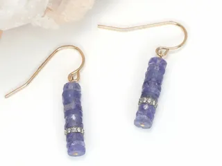 14k Yellow Gold & Tanzanite Earrings