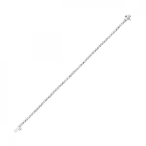 14KT White Gold & Diamond Classic Book Tennis Bracelet  - 2 ctw