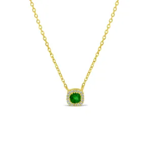 14KW 16D0.05CT,EM0.15CT,CU/RD EMERALD /DIAMOND NK (118N401040Y14EM1)