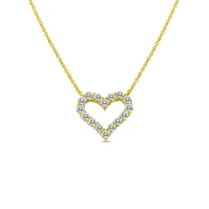 14KW  HEART NECKLACE (151N126AY)