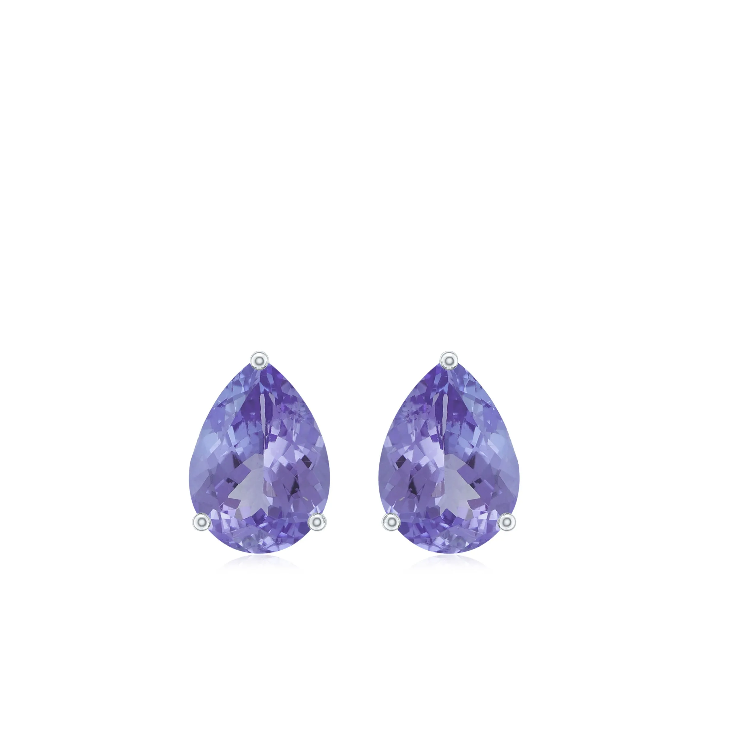 1.75 CT Pear Cut Tanzanite Solitaire Stud Earrings