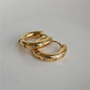 18K Gold-Filled Star Hoop Earrings