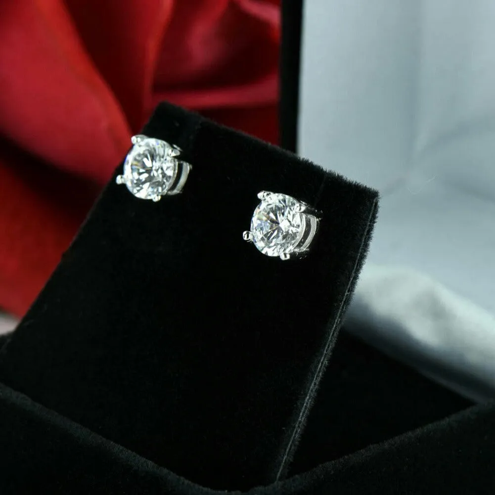 2 ctw 4 Prong Stud Earrings