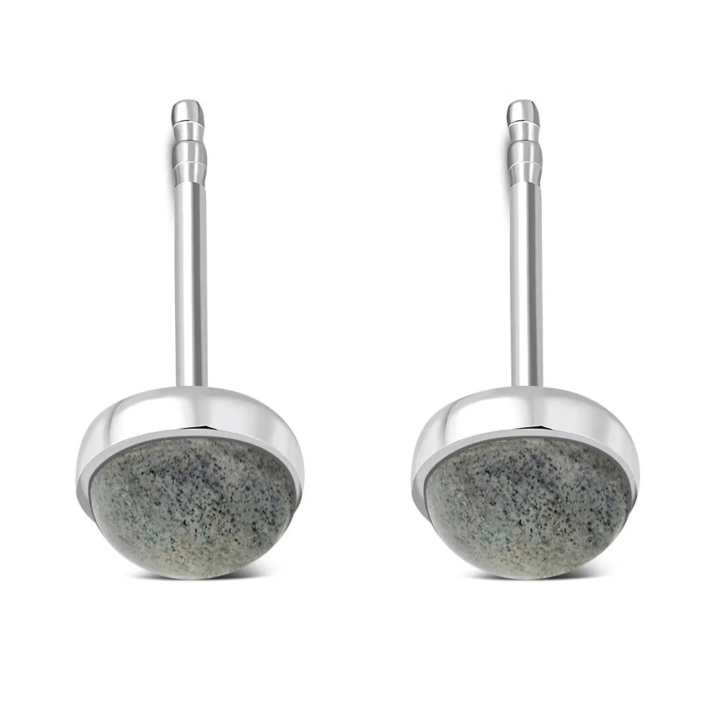 4.80mm | Labradorite Round Sterling Silver Stud Earrings