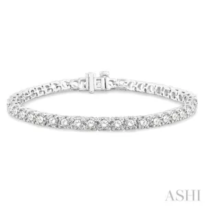 9 ctw Round Cut Diamond Tennis Bracelet in 14K White Gold