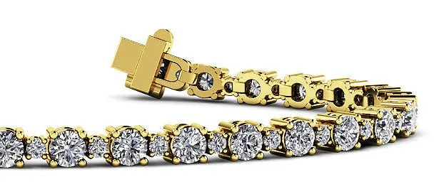 Alternating Lab-Grown Diamond Tennis Bracelet with 7.86 ct.(finished) 2.2mm, 4mm