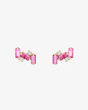 Amalfi Burst Pink Topaz Studs