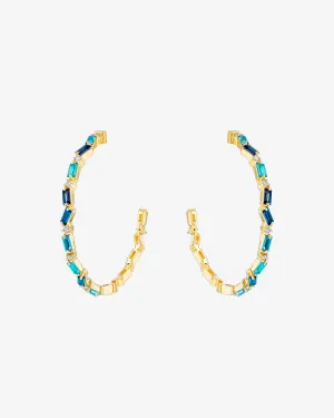 Amalfi Burst Vertical Blue Ombre Milli Hoops