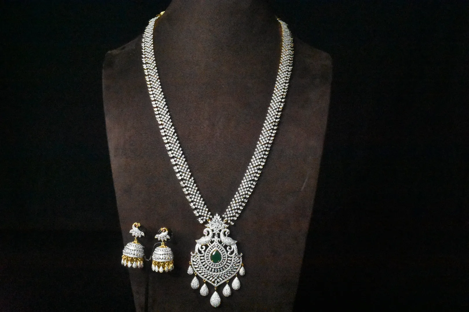 American Diamond Necklace Earring Set