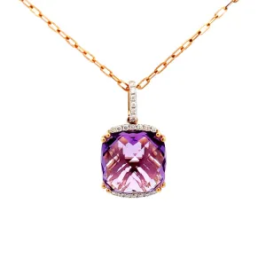 Amethyst and Diamond Necklace