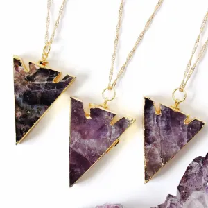 Amethyst Arrowhead Necklaces