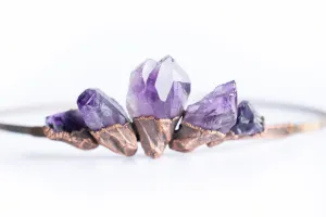 Amethyst crystal crown | Raw amethyst crown