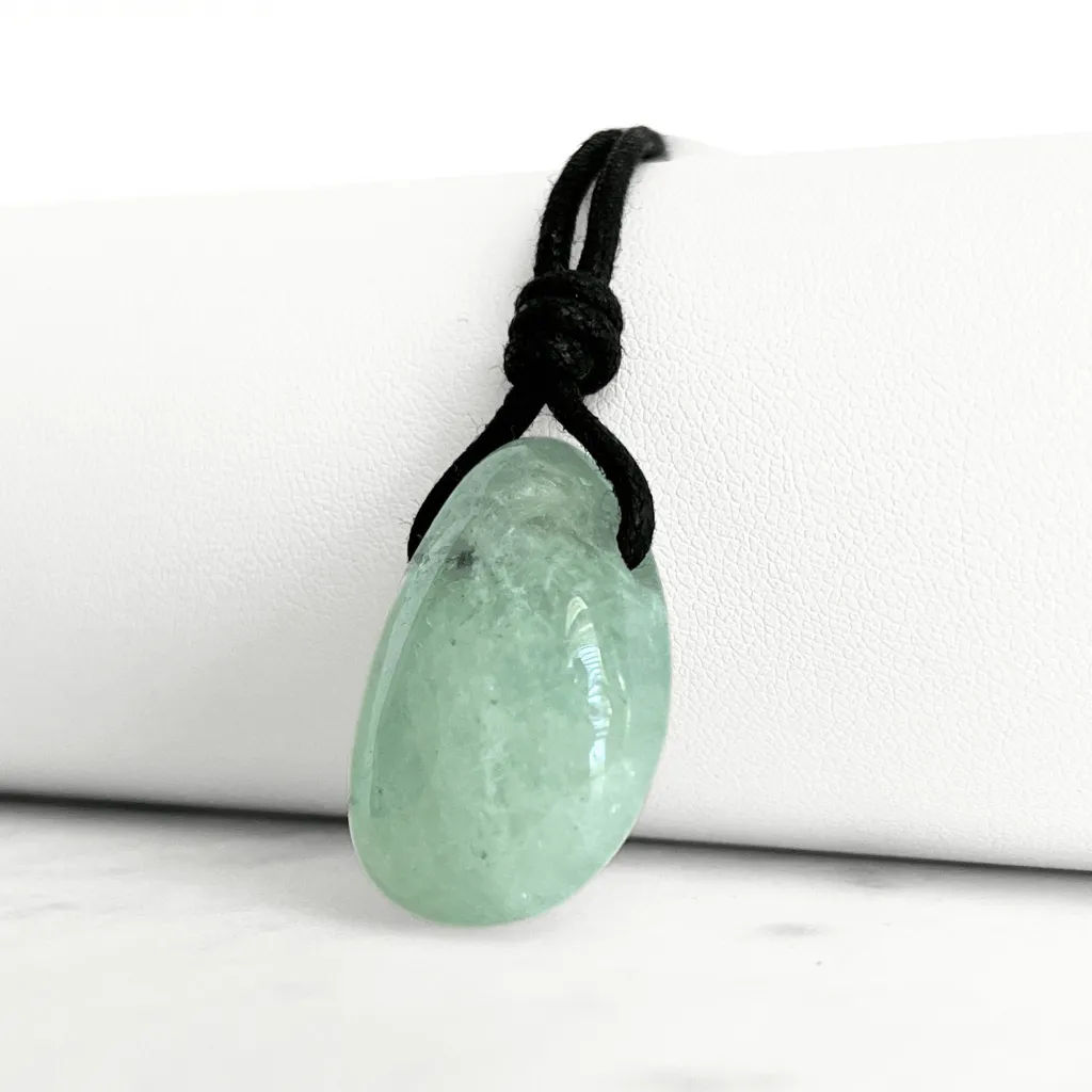 Aquamarine Drop Gemstone Pendant - Clear Serenity