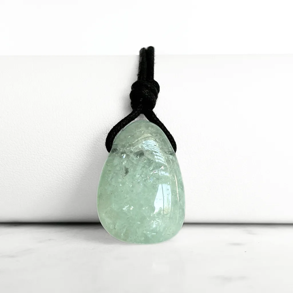 Aquamarine Drop Gemstone Pendant - Clear Serenity