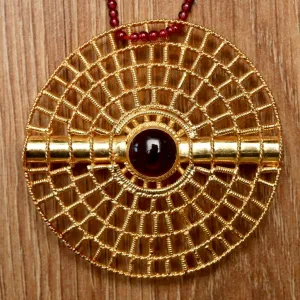 Asante Sundial Garnet Necklace