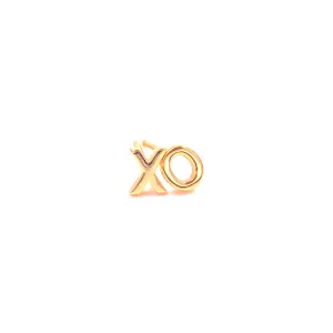 Ashley Gold Sterling Silver Gold Plated "XO" Stud Earrings