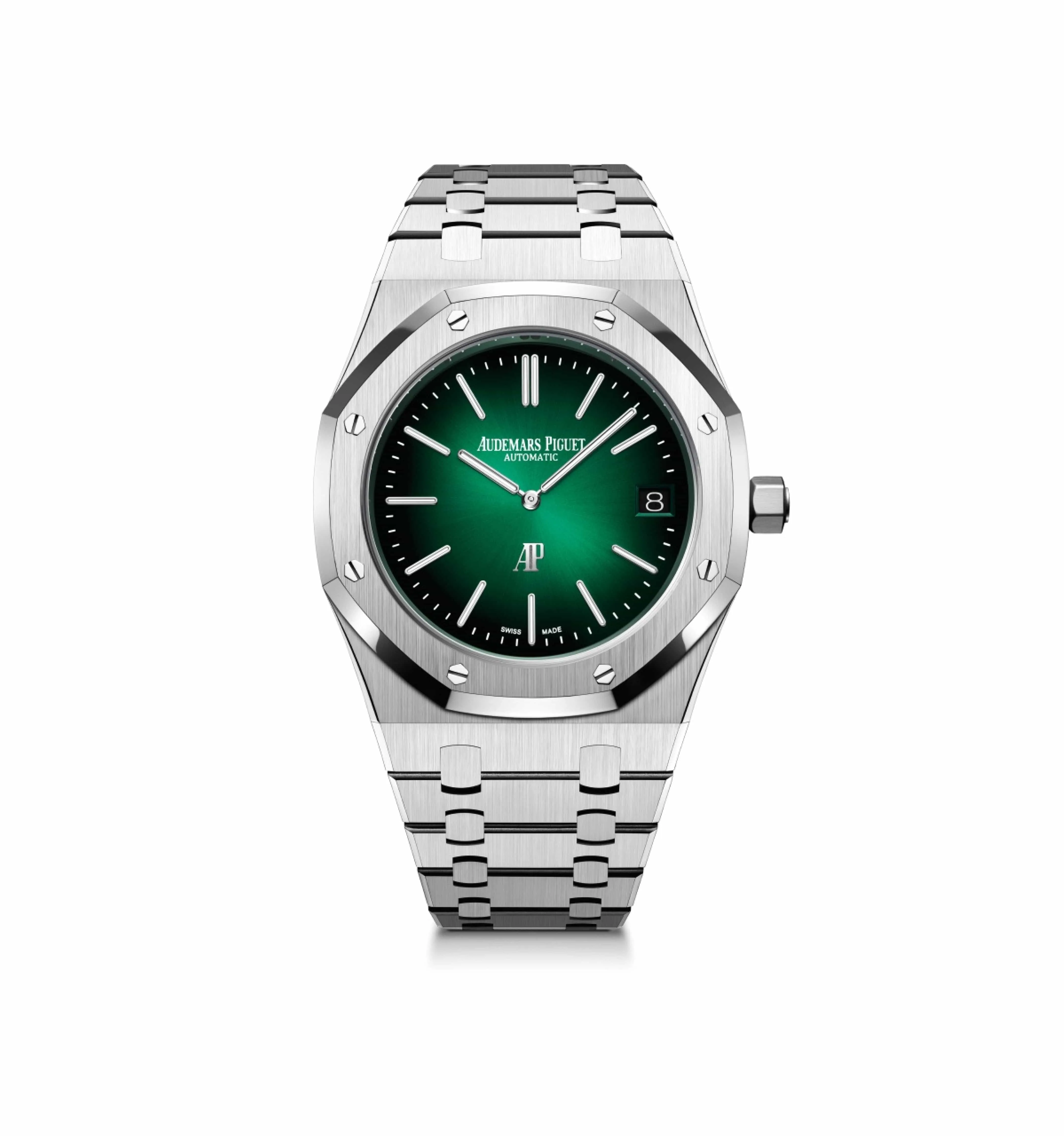 Audemars Piguet Royal Oak 16202PT.OO.1240PT.01 'Jumbo' Extra-Thin Green Dial