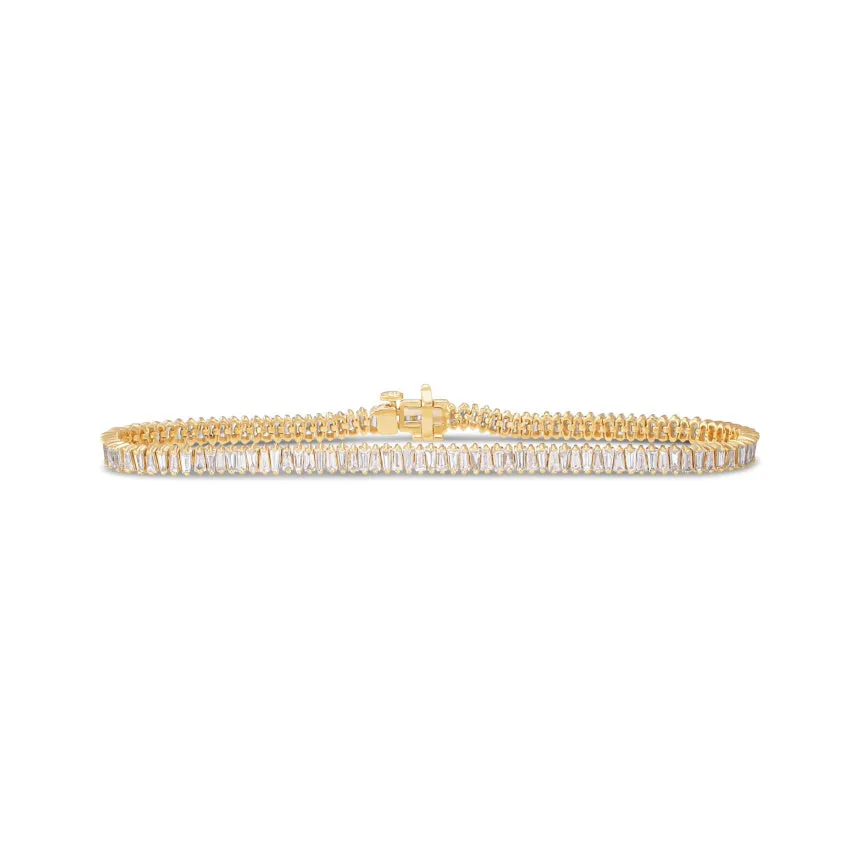 Baguette Cut Diamond Tennis Bracelet