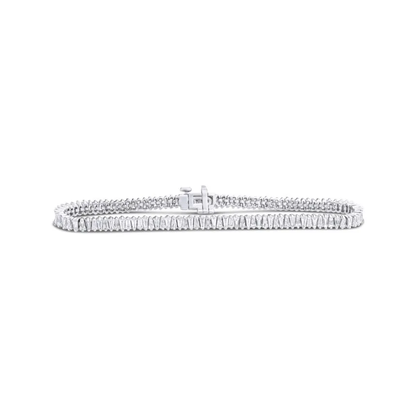 Baguette Cut Diamond Tennis Bracelet