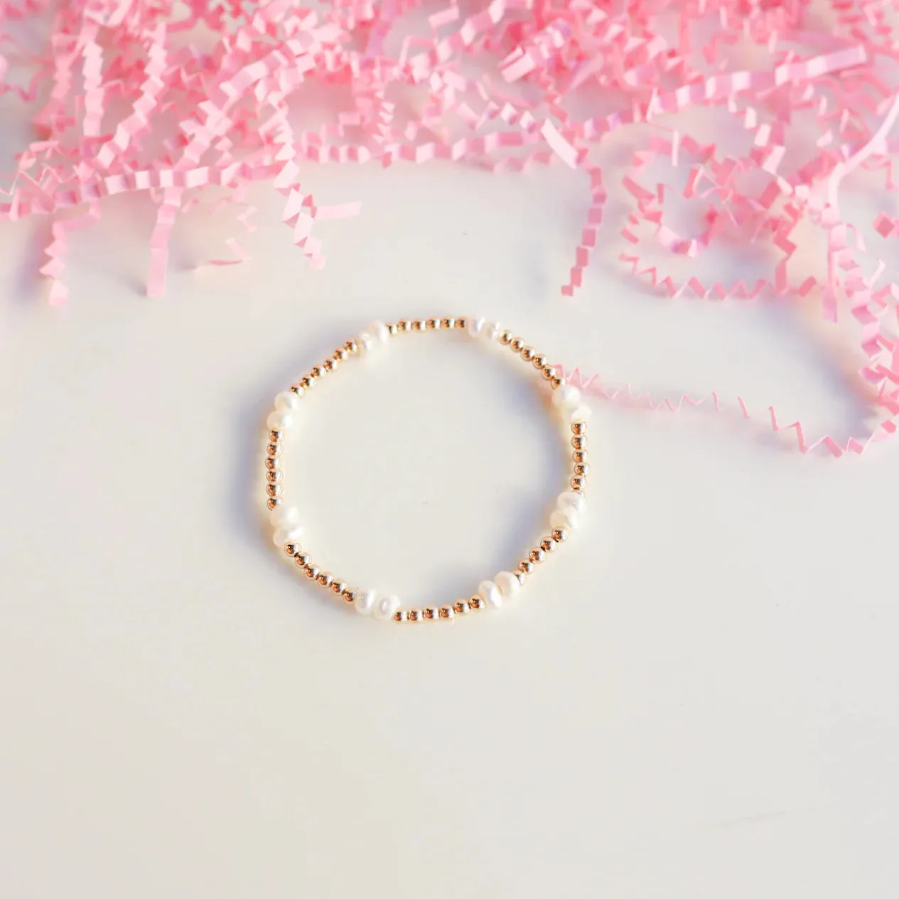 Beaded Blondes | Coastal Pearl Bracelet in Gold