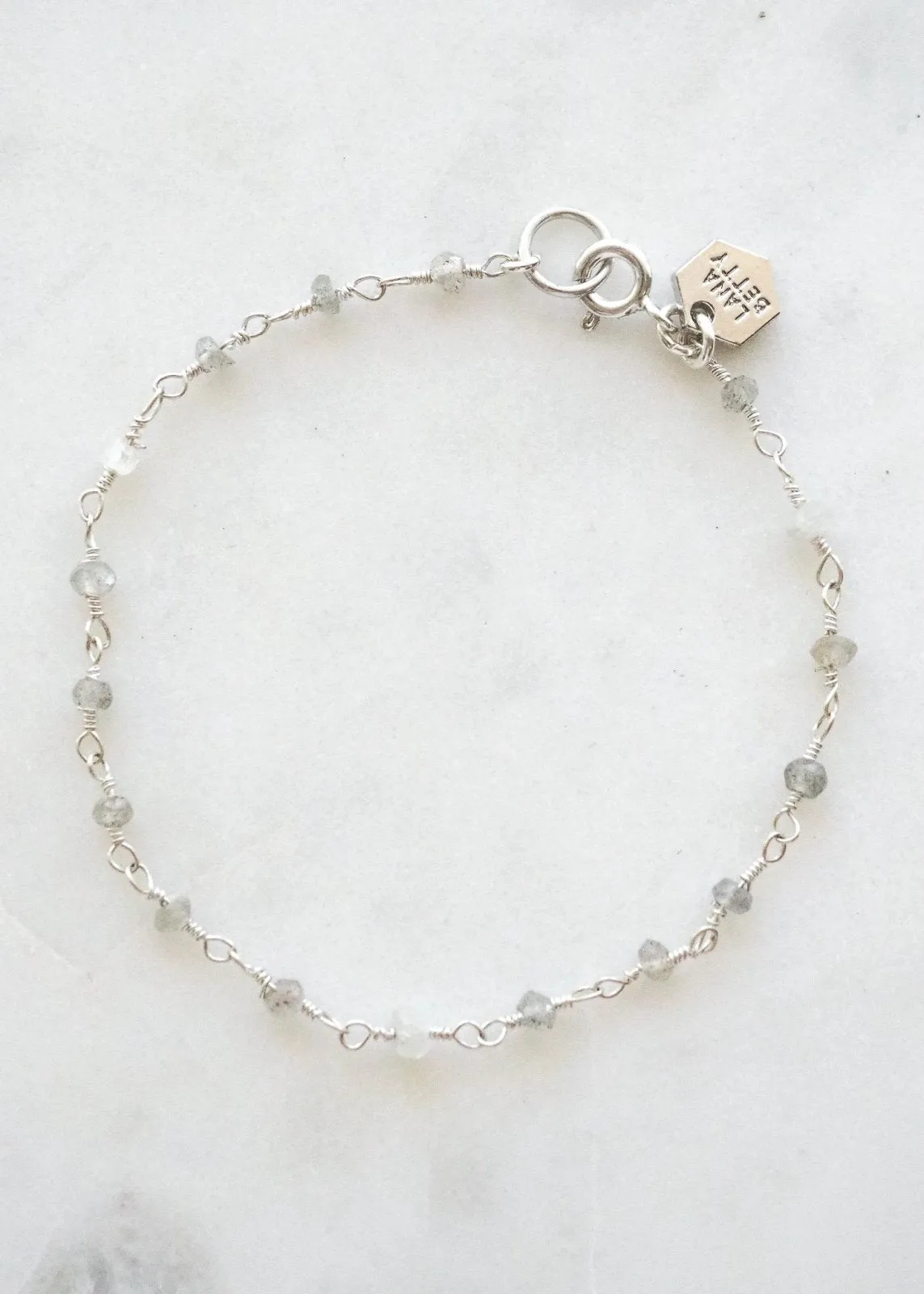 Beaded Gemstone Chain Bracelet - Sterling Silver