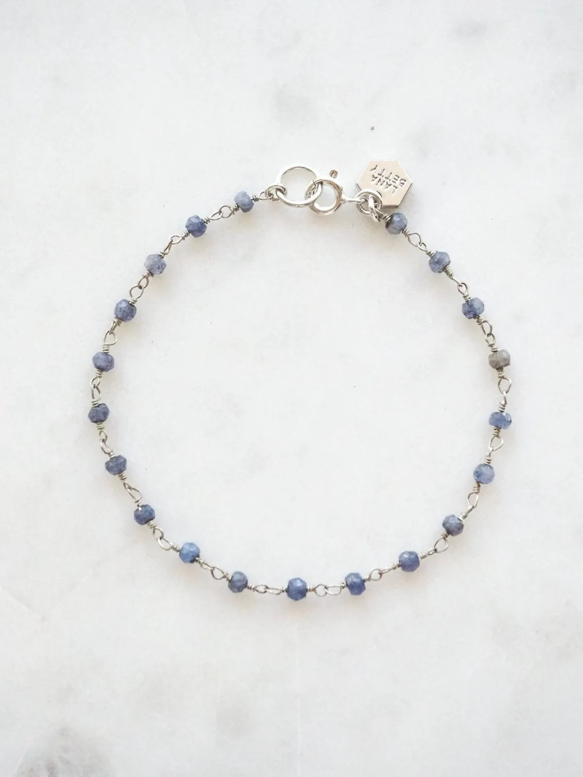 Beaded Gemstone Chain Bracelet - Sterling Silver