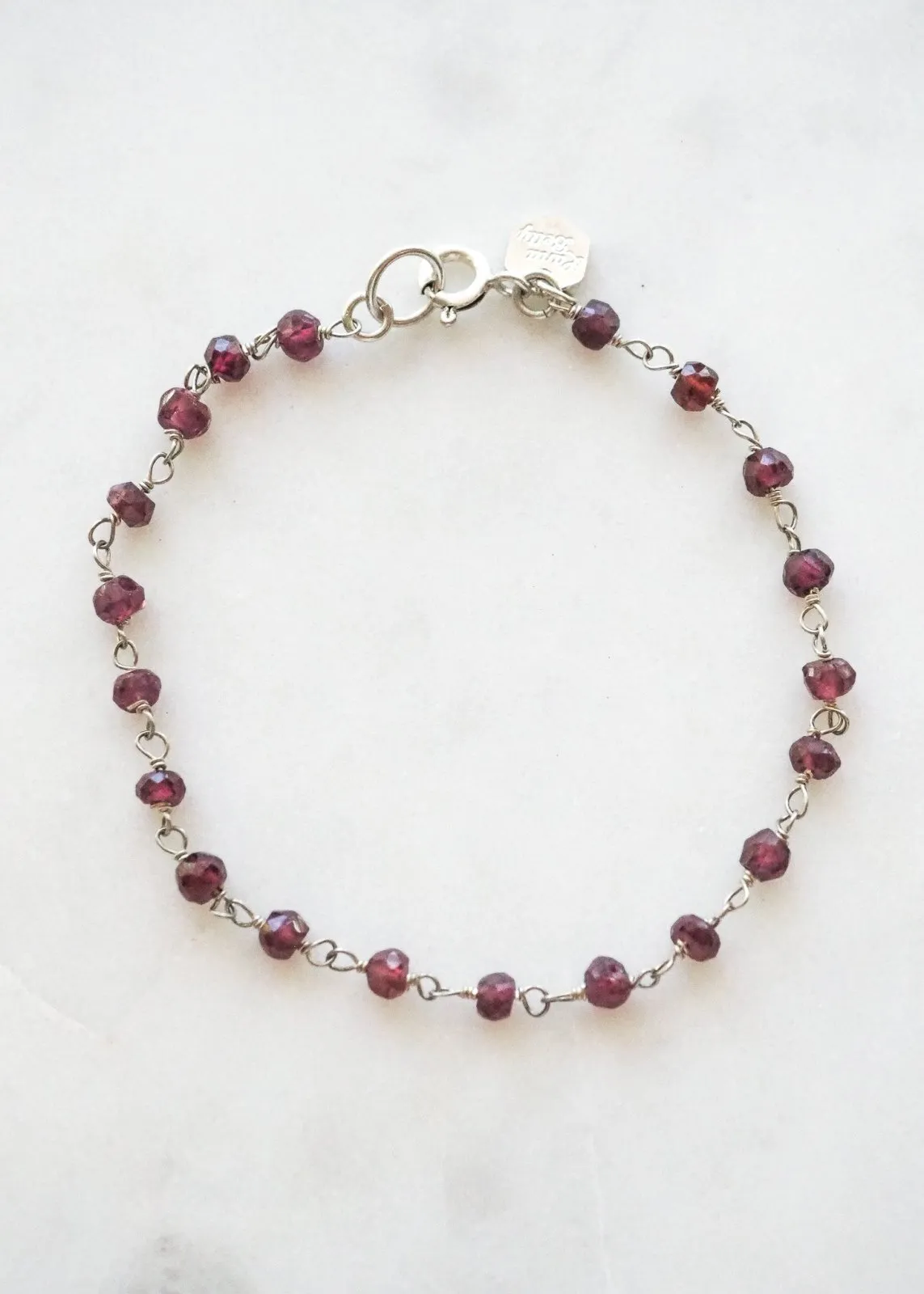 Beaded Gemstone Chain Bracelet - Sterling Silver