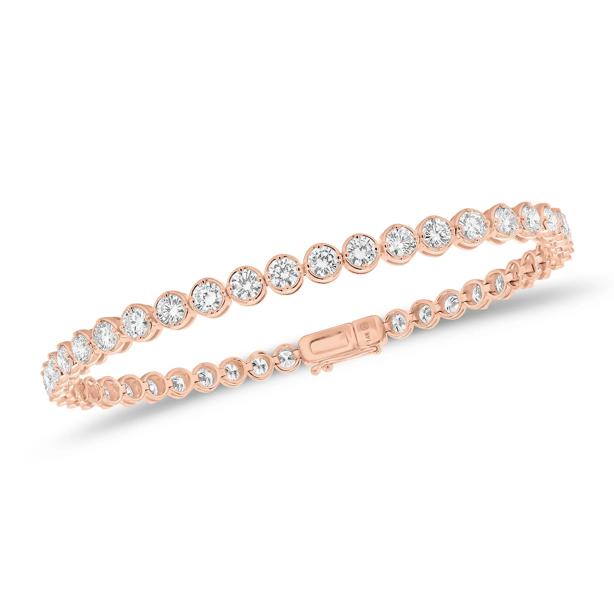 Bezel-Set Diamond Tennis Bracelet