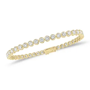 Bezel-Set Diamond Tennis Bracelet