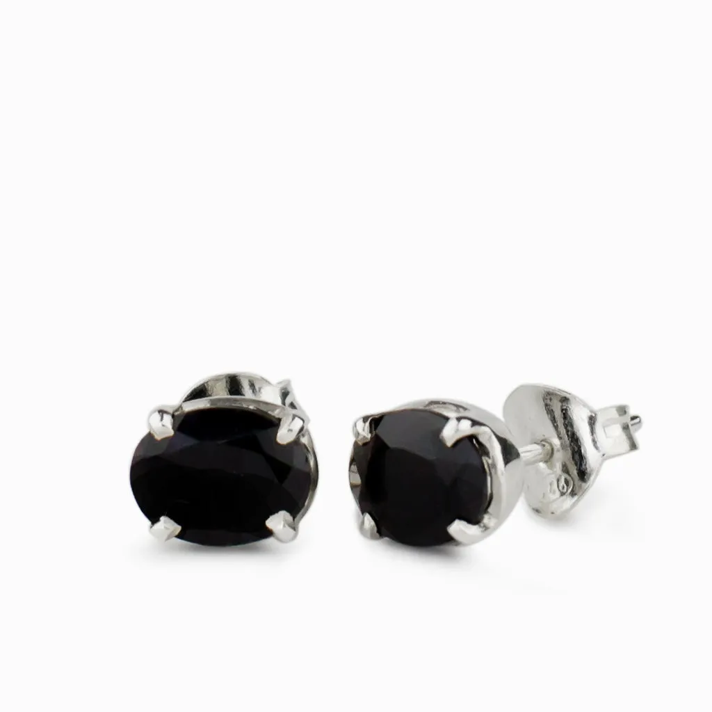 Black Onyx Stud Earrings