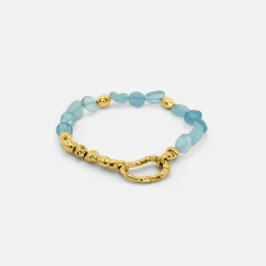 BLUE OCEAN GOLD BRACELET