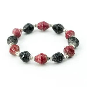 Bracelet -  Garnet & Black Team Signature