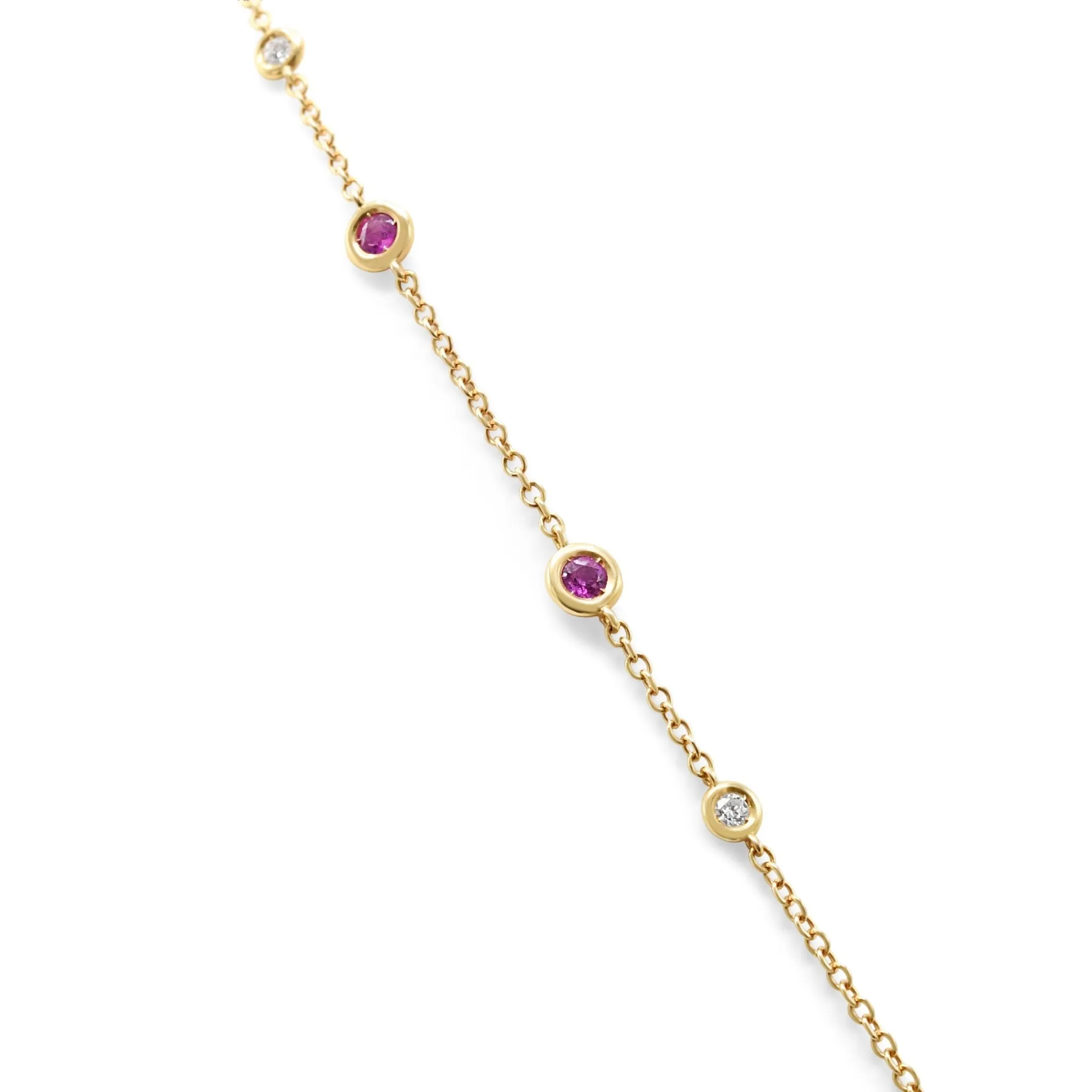 Bucherer Floating Ruby & Diamond Long Necklace - Rose