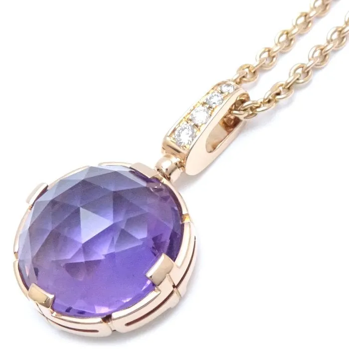 Bvlgari Amethyst Diamond Necklace K18PG