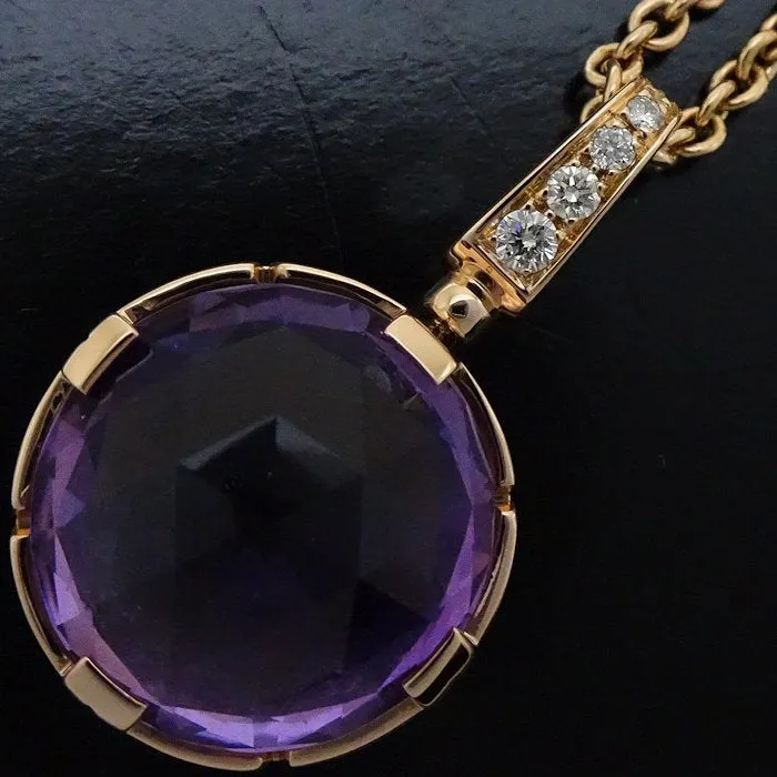 Bvlgari Amethyst Diamond Necklace K18PG