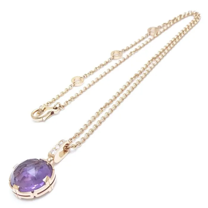 Bvlgari Amethyst Diamond Necklace K18PG