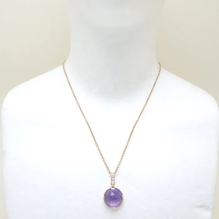 Bvlgari Amethyst Diamond Necklace K18PG