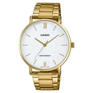 Casio Men's Analog Gold Stainless Steel Band Watch MTPVT01G-7B MTP-VT01G-7B