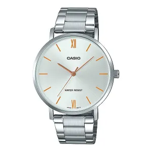 Casio Men's Analog Silver Stainless Steel Band Watch MTPVT01D-7B MTP-VT01D-7B