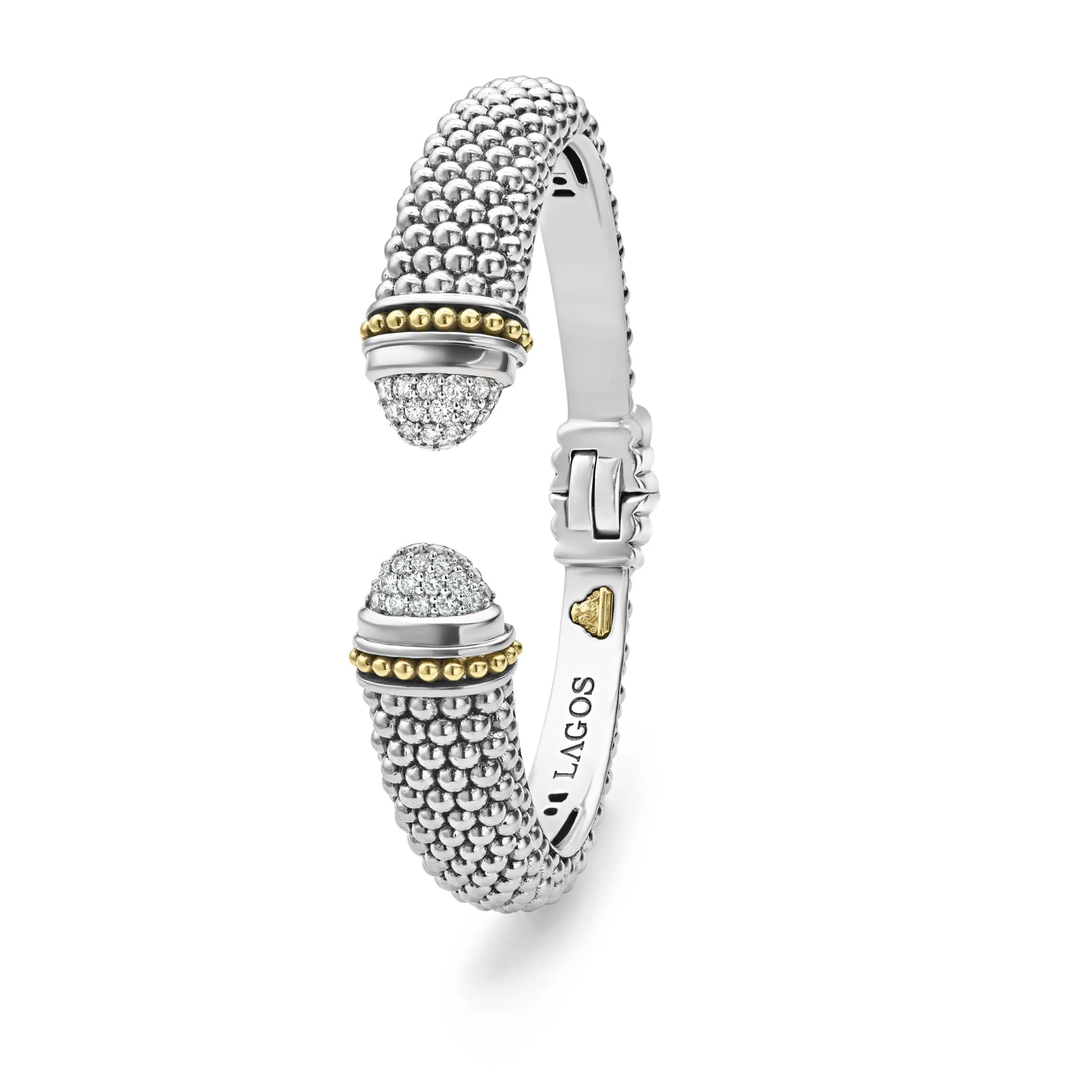 Caviar Lux Diamond Cuff Bracelet | 12mm