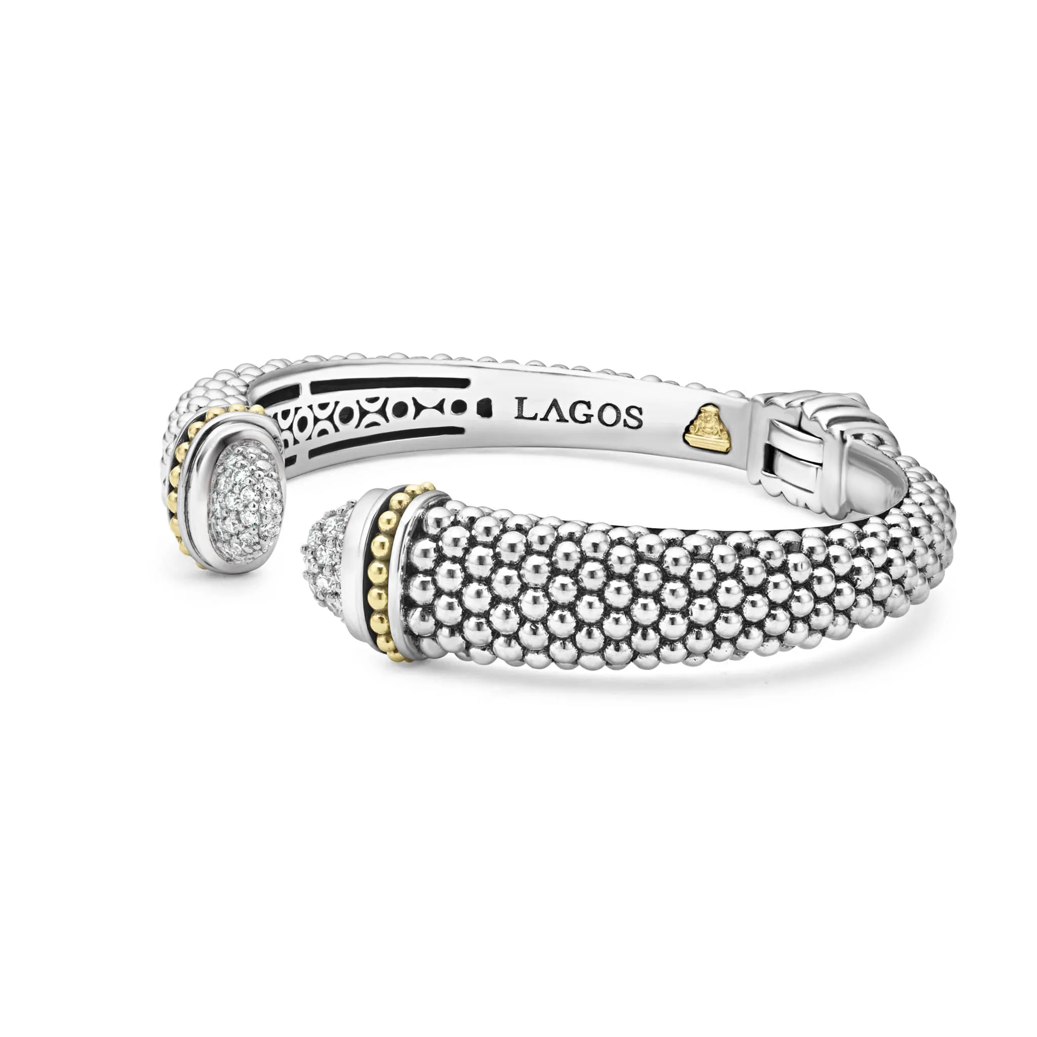 Caviar Lux Diamond Cuff Bracelet | 12mm