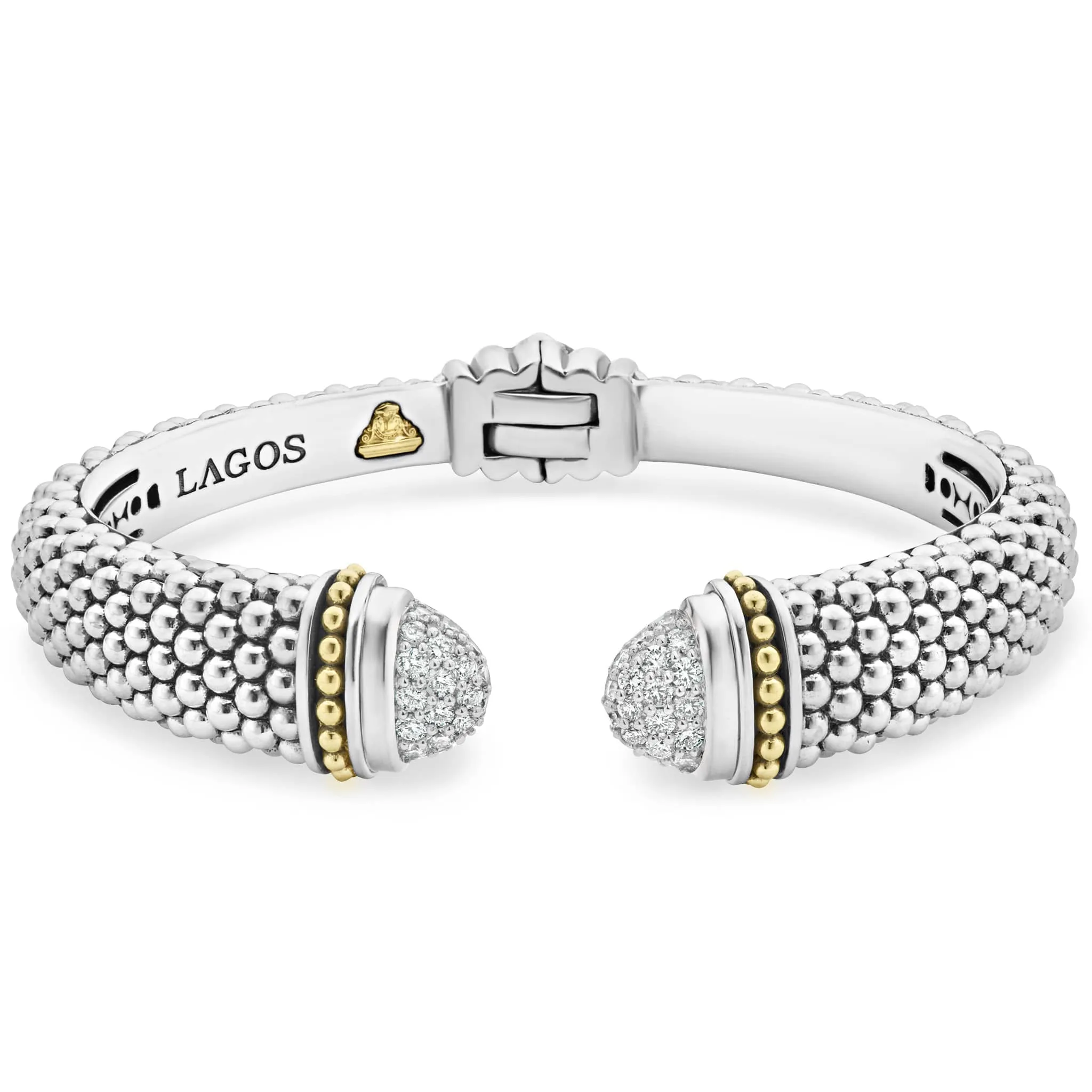 Caviar Lux Diamond Cuff Bracelet | 12mm