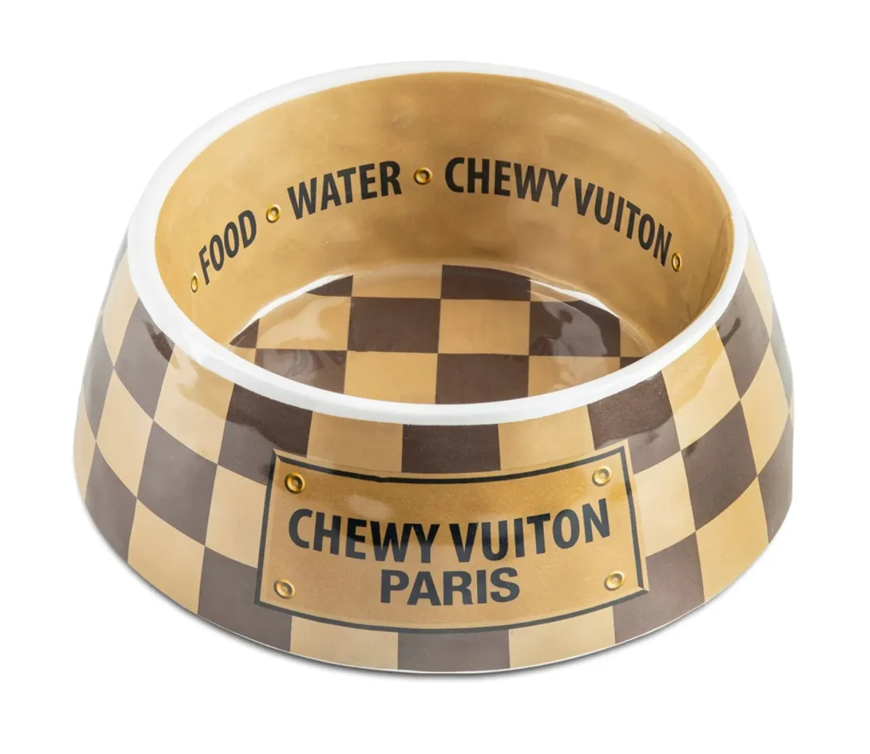 Checker Chewy Vuiton Bowl